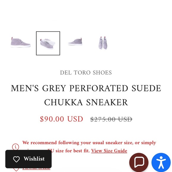 Del Toro Gray Chukka Boots with Red Accents - 12 - Picture 12 of 12